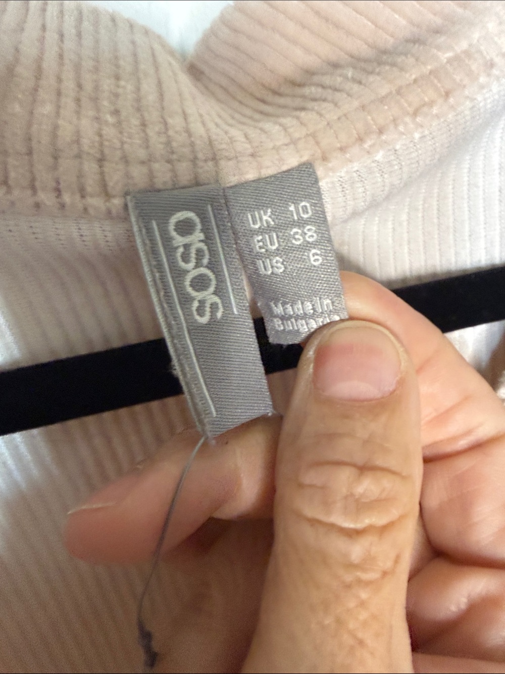 ASOS Cream Collared Ribbed Button Cardigan with Pockets - Picture 3 of 7